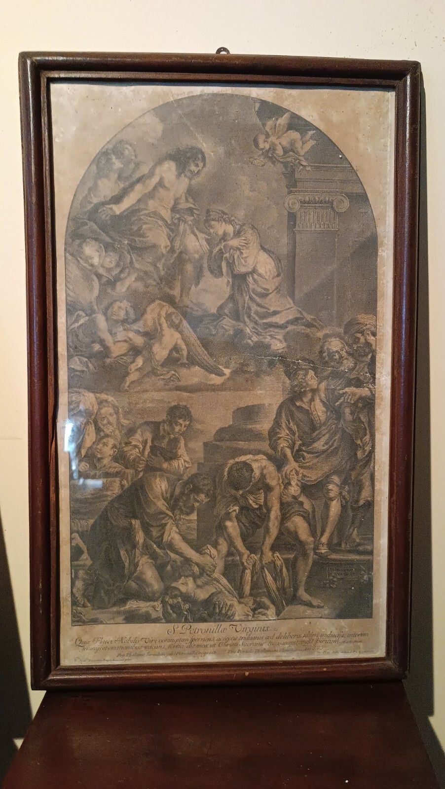 Engraving Of 700 "Inc.Jacob Frey" Biblical Scene Saint Petronilla 1731