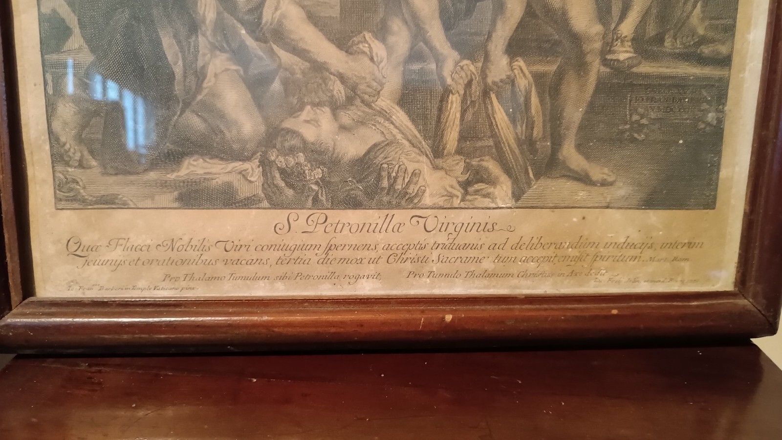 Engraving Of 700 "Inc.Jacob Frey" Biblical Scene Saint Petronilla 1731 photo vintage
