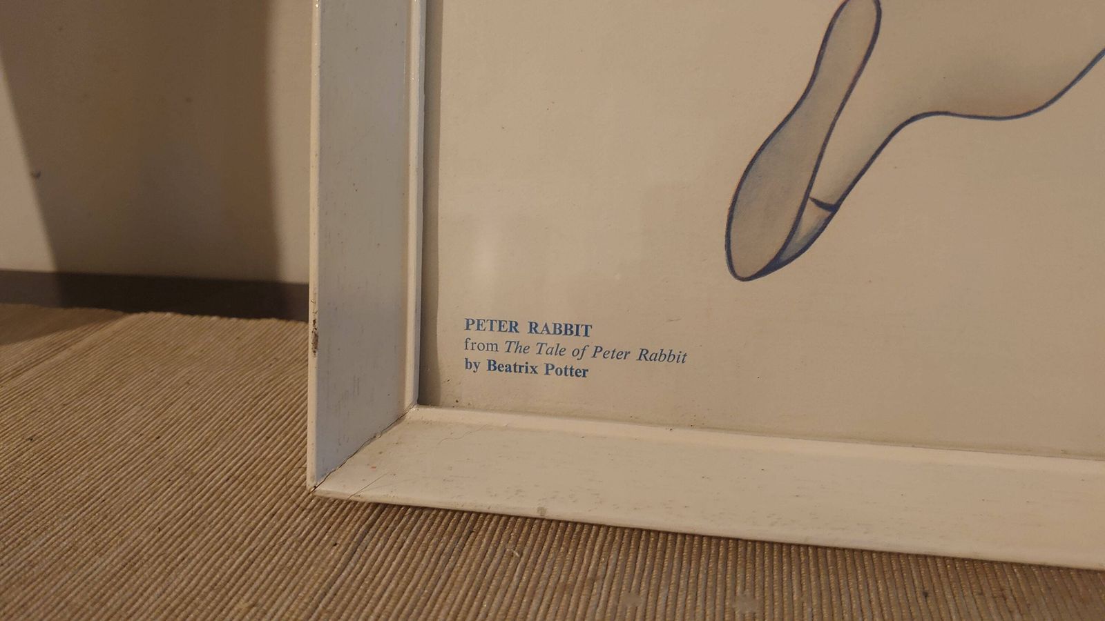 Beatrix Potter's Tale Of Peter Rabbit Print   44cm X 35.5cm   Good To Very Good Condition photo 50.0