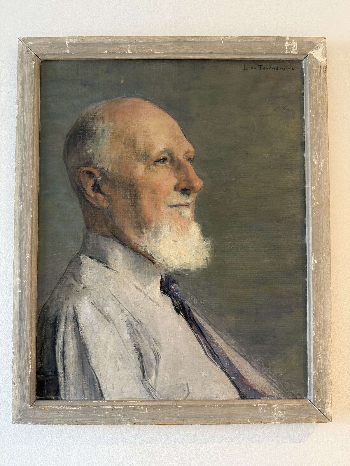 Mid Century Portrait Painting Of A French Gentleman