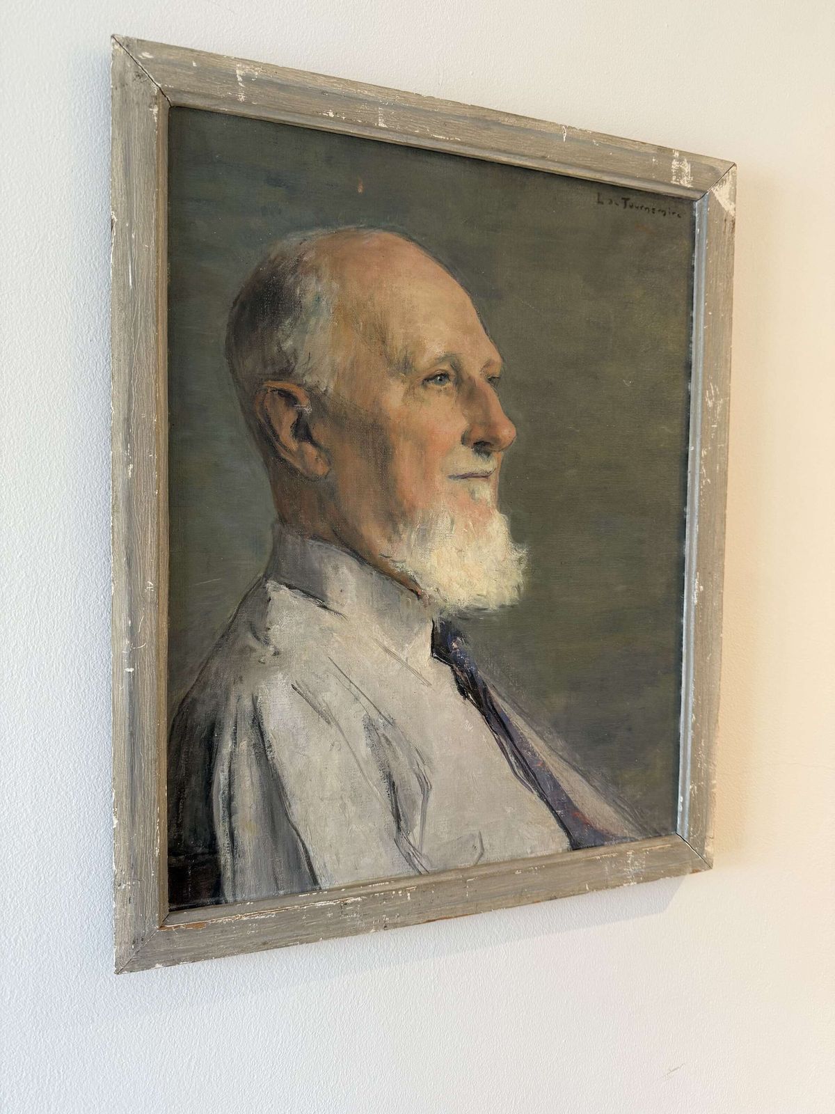 Mid Century Portrait Painting Of A French Gentleman photo vinterior