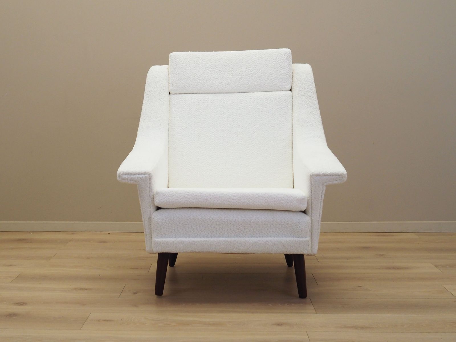 White Armchair, Danish Design, 1970s, Production: Denmark photo for sale