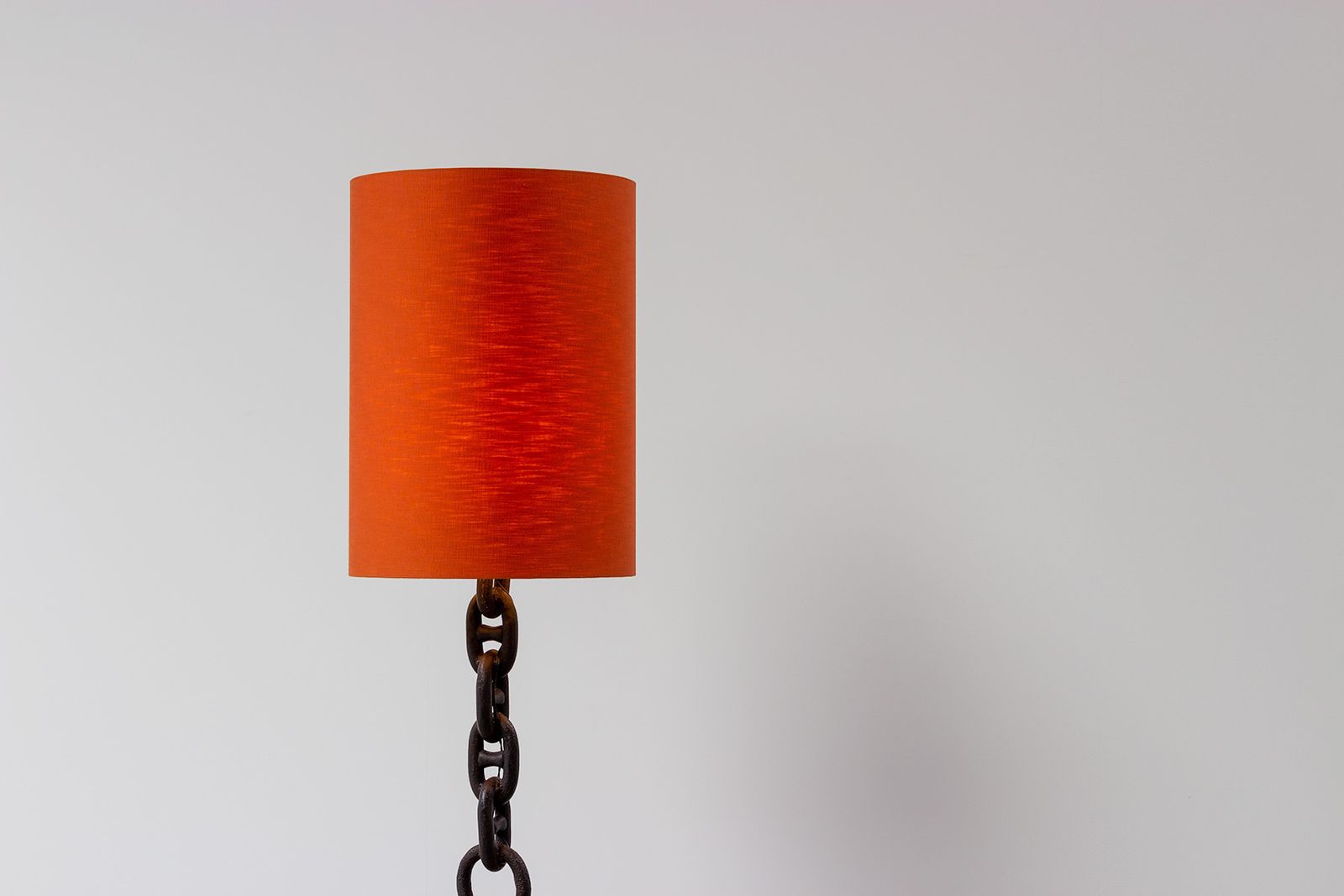 Sculptural Industrial Floor Lamp In Welded Iron Chain 80s Brutalist Design In The Spirit Of Franz West photo Lighting