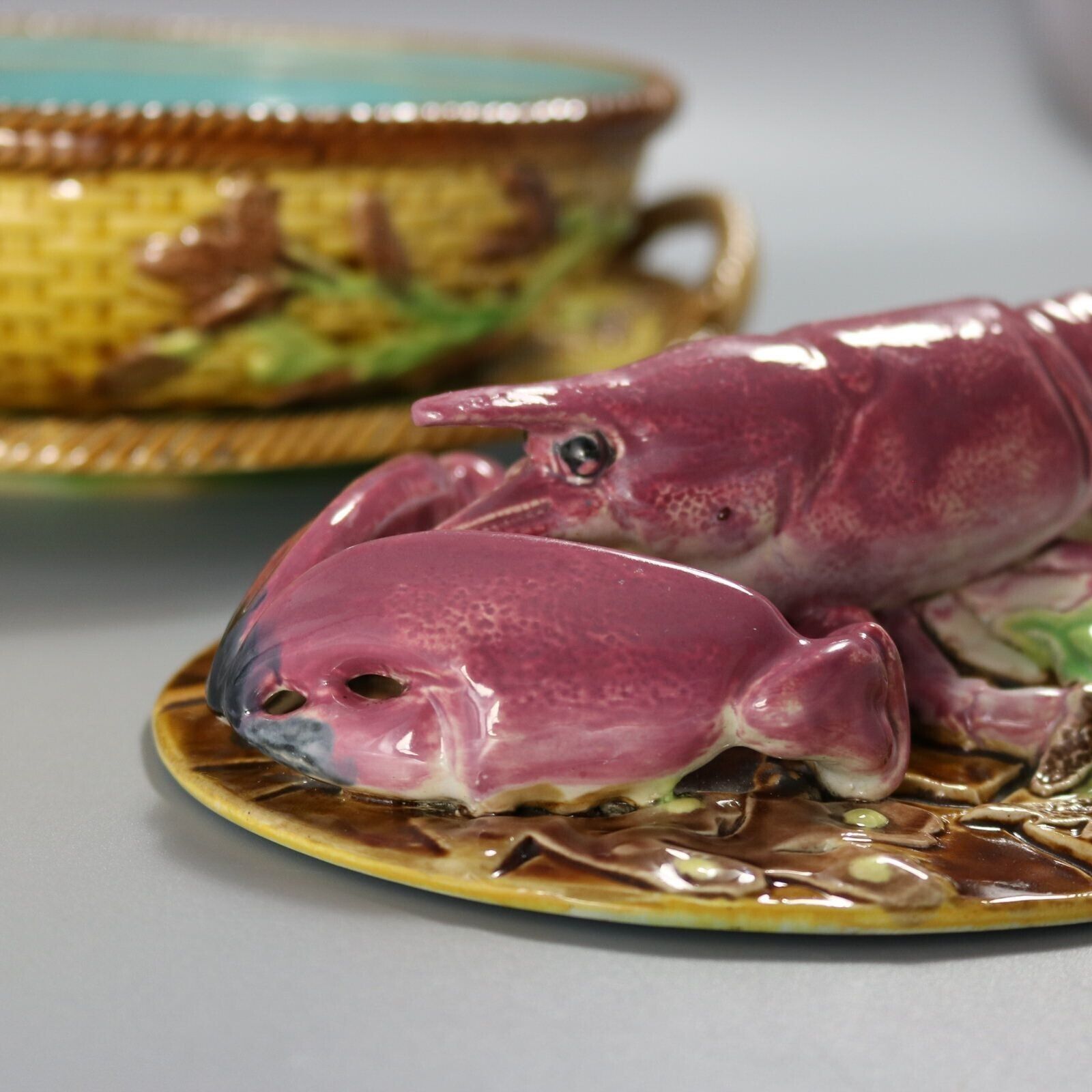 photo for sale George Jones Majolica Lobster Dish