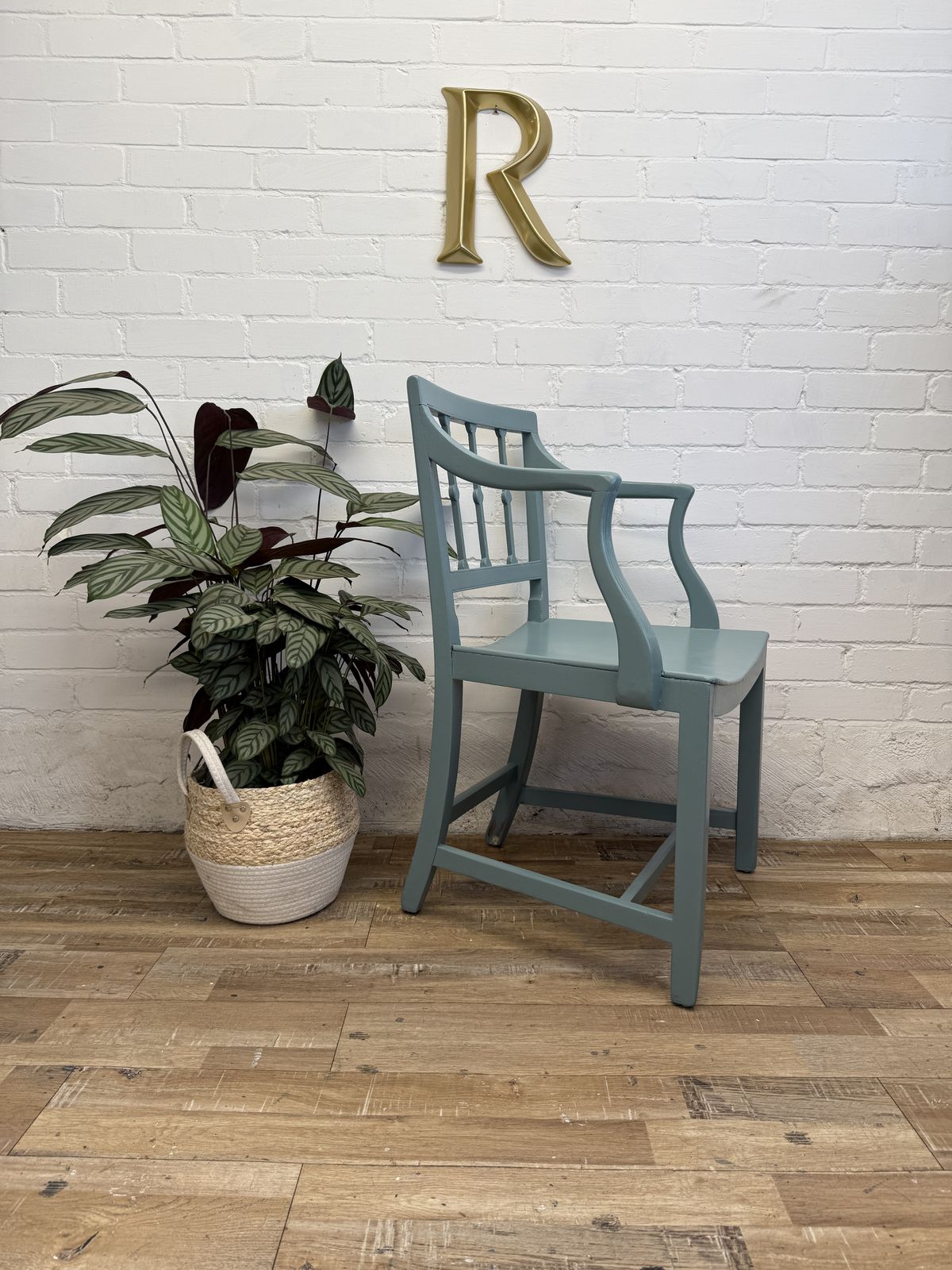 photo for sale Vintage Armchair In Agean Teal | Art Nouvea