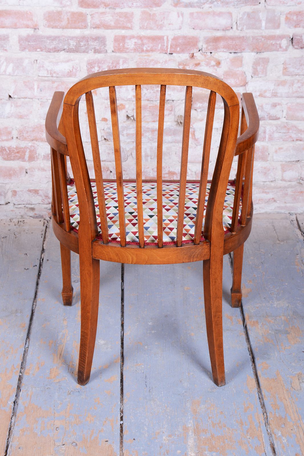 Restored Art Deco Armchair, Beech, Revived Polish, Reupholstered, France, 1930s photo furniture