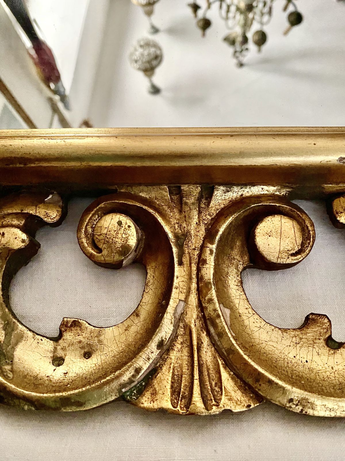 Antique Florentine Gilded Mirror. Late 19th Early 20th Century