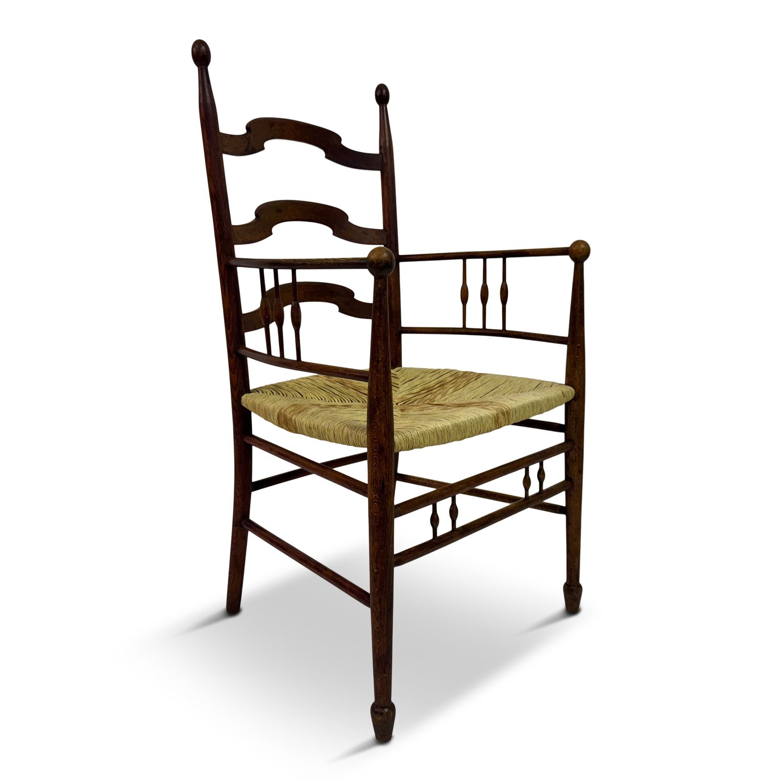 Arts And Crafts Armchair In Elm Possibly For Liberty & Co