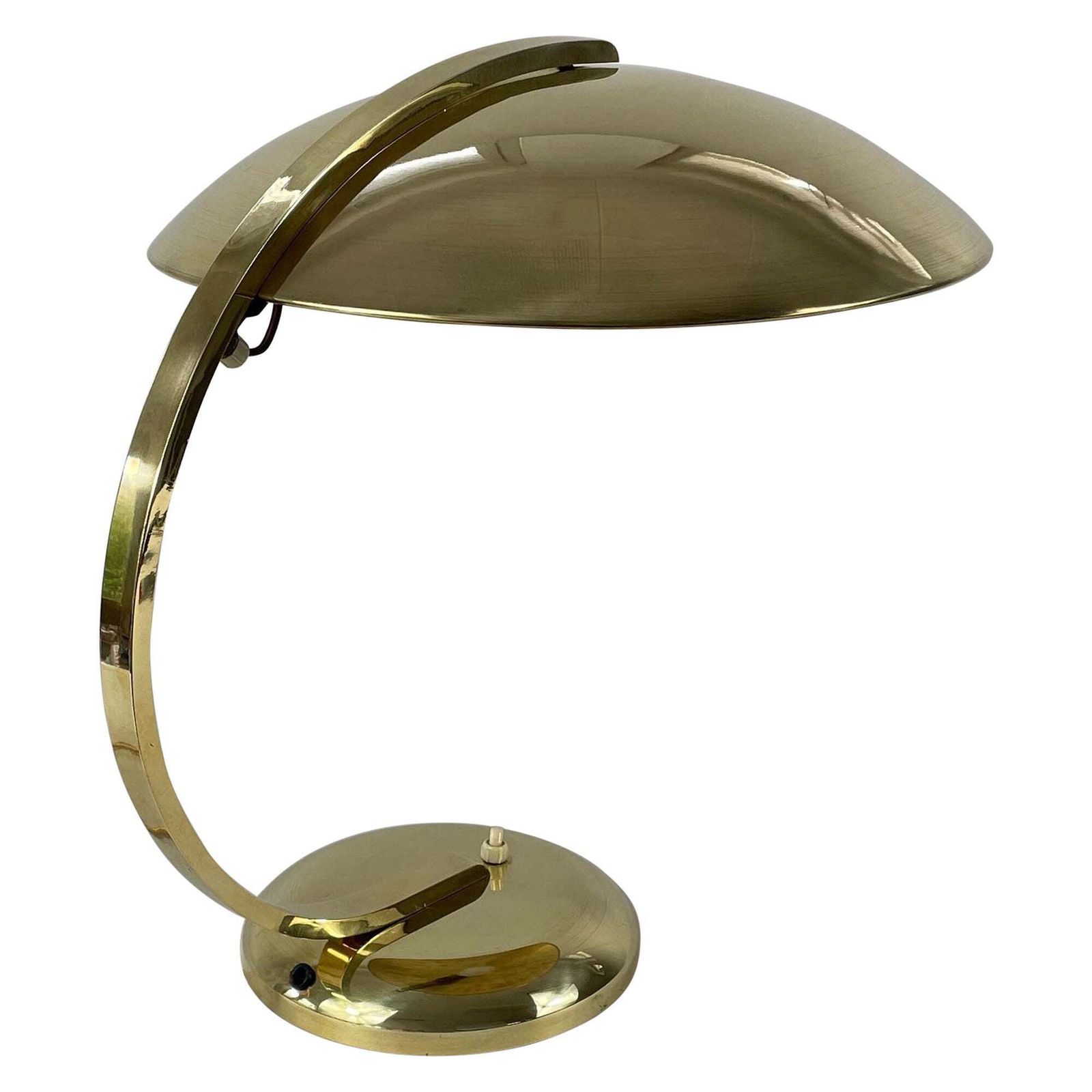 Art Deco Bauhaus Brass Table Lamp Gleibo By Hillebrand, Germany 1930s