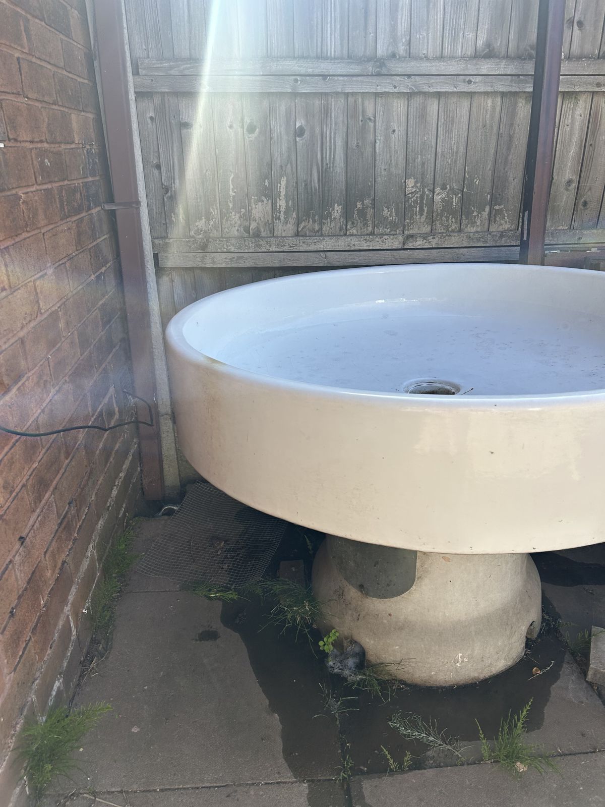 Large Freestanding Circular Sink By Royal Doulton photo vintage