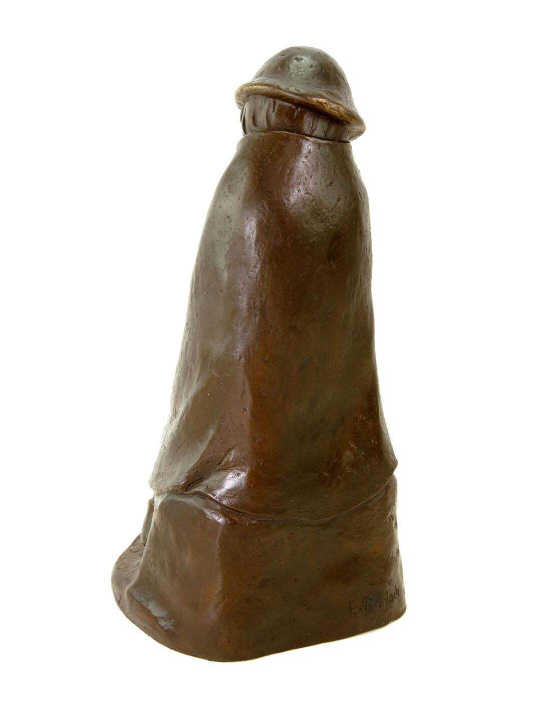 Bronze Sculpture, Contemporary Sculpture Signed Ernst Barlach, Xxist Century. photo Art