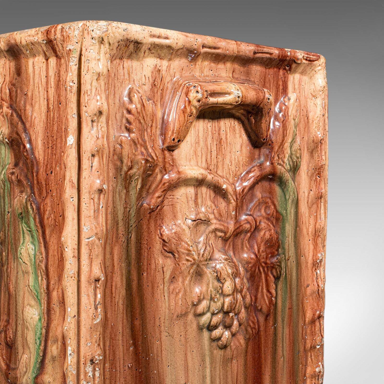 Large Antique Planter, Scottish, Ceramic Jardinière, Majolica Taste, Victorian photo vintage