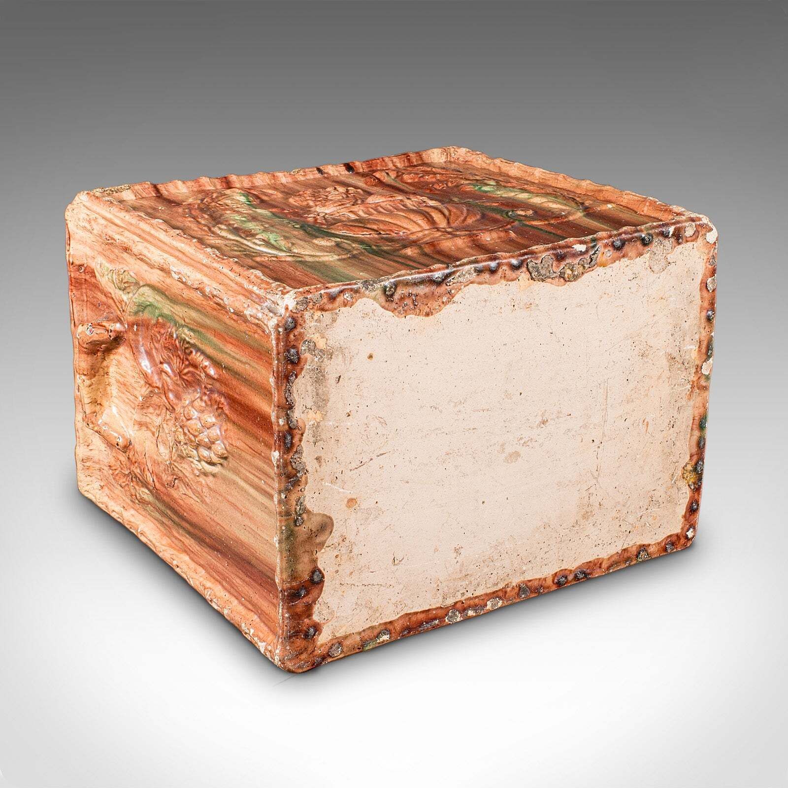 photo furniture Large Antique Planter, Scottish, Ceramic Jardinière, Majolica Taste, Victorian