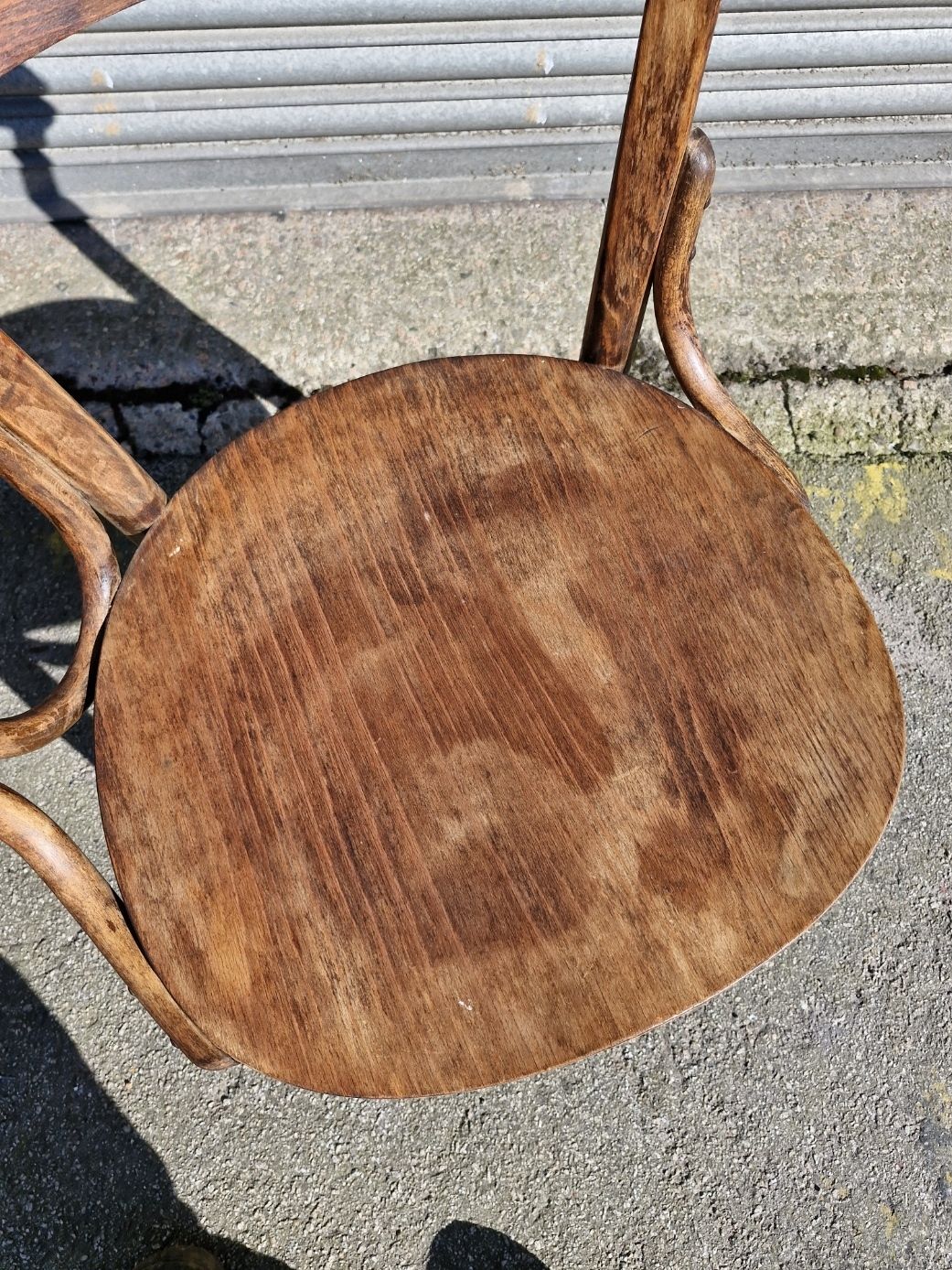 Unusual Bentwood Thonet Chair With Writing Tablet / Reading Arm photo vintage