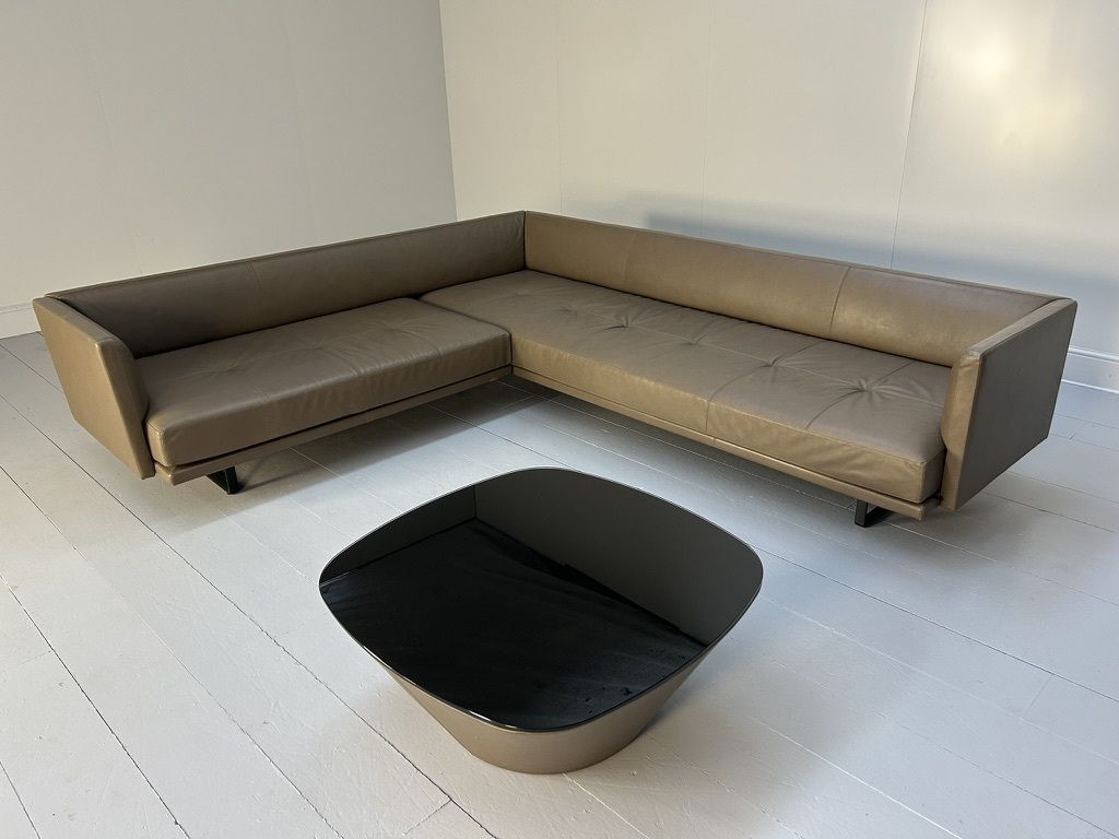 Walter Knoll “Prime Time 490” L Shape Sofa & “Ameo” Table – In Clay “Safari” Leather photo 10900.0