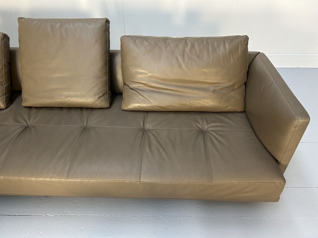 Walter Knoll “Prime Time 490” L Shape Sofa & “Ameo” Table – In Clay “Safari” Leather photo vintage