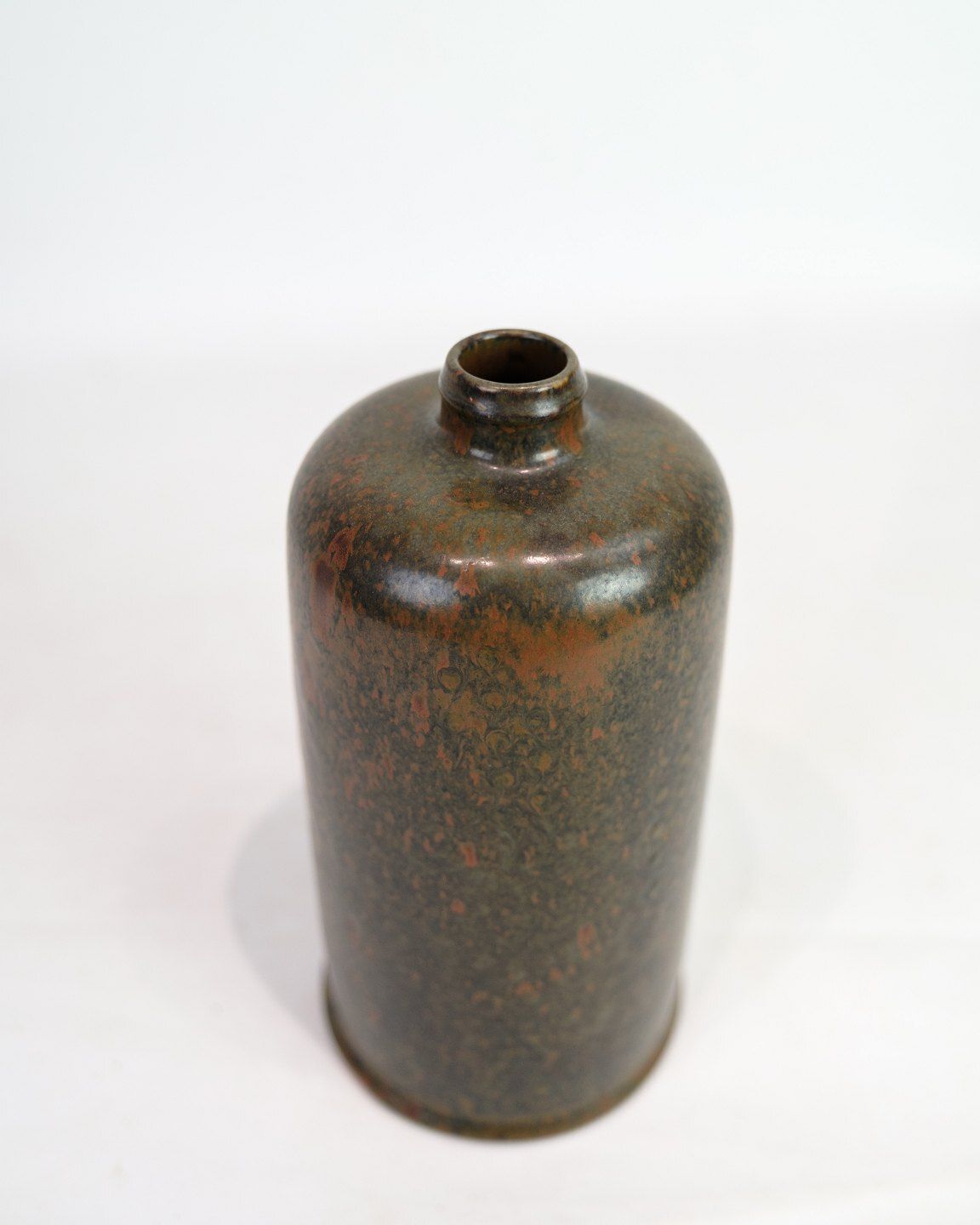 Ceramic Vase Model 216 In Orange / Brownish Colors By Nathalie Krebs For Saxbo From 1940s photo furniture