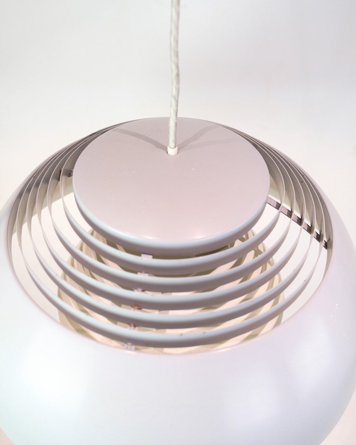 Gray Aj Royal Pendant In Aluminum & Steel  By Arne Jacobsen For Louis Poulsen From 1960s photo for sale
