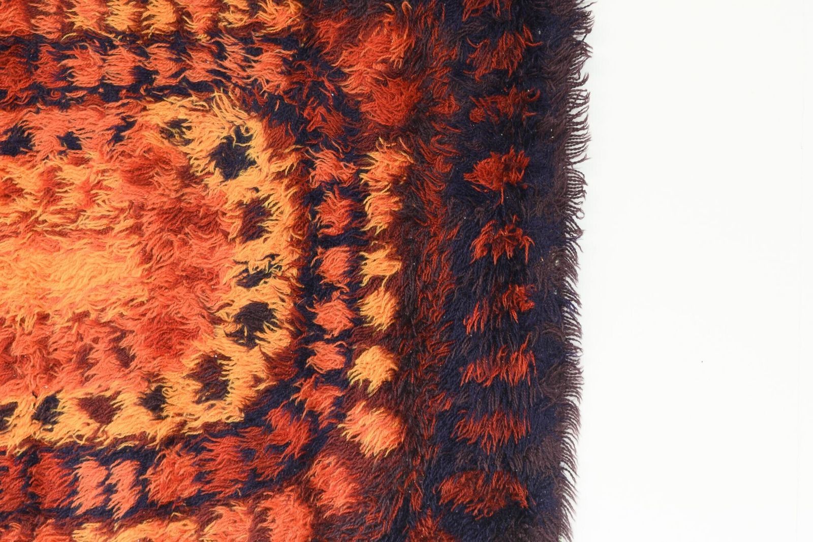 Swedish Rya Rug, 1970s, Wool, Vintage photo furniture