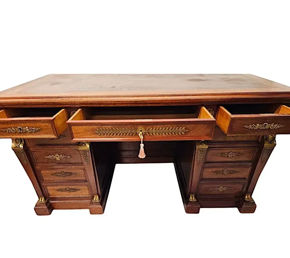 A Fabulous 19th Century French Empire Style Office Desk With Ormolu Mounts By Saddier Et Ses Fils Paris photo Furniture