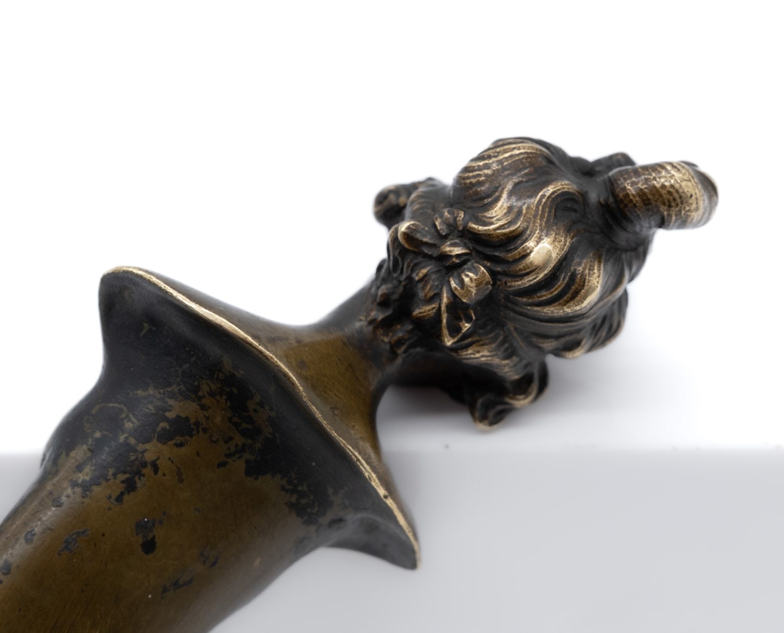 photo furniture Art Nouveau Bronze Paper Knife Page Turner With Female Bust By Alexandre Caron Circa 1900