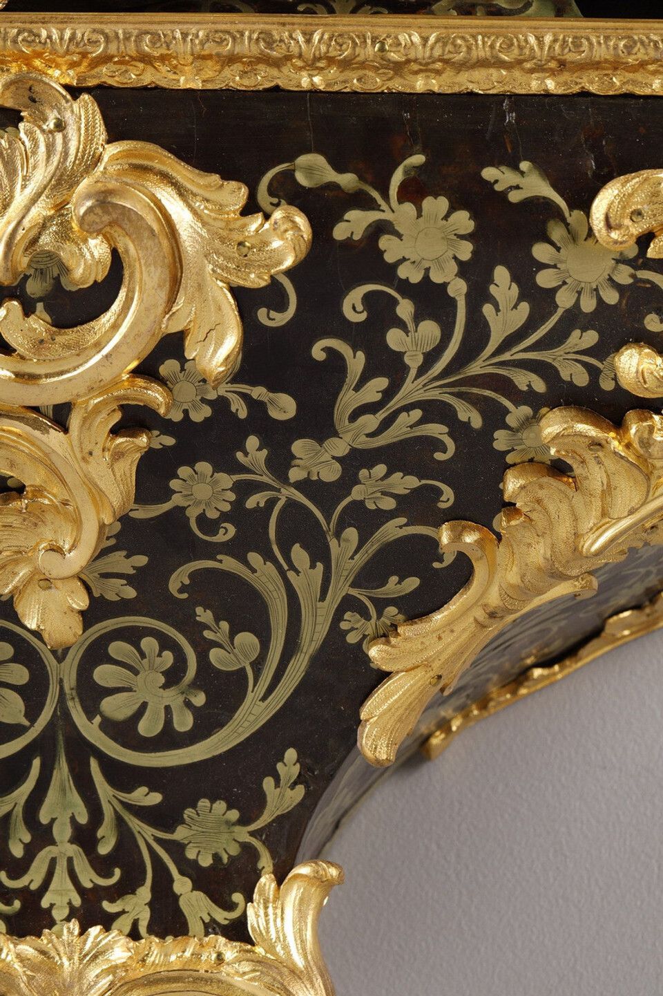 photo furniture Louis XV Period Cartel And Console In Boulle Marquetry And Gilt Bronze