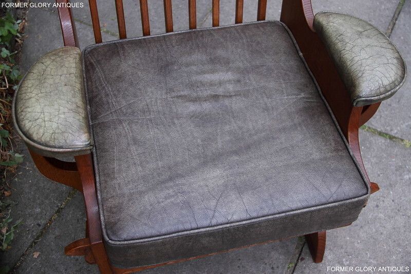 A Rupert / Nigel Griffiths Carved Oak Derbyshire Wing Back Leather / Armchair photo 695.0