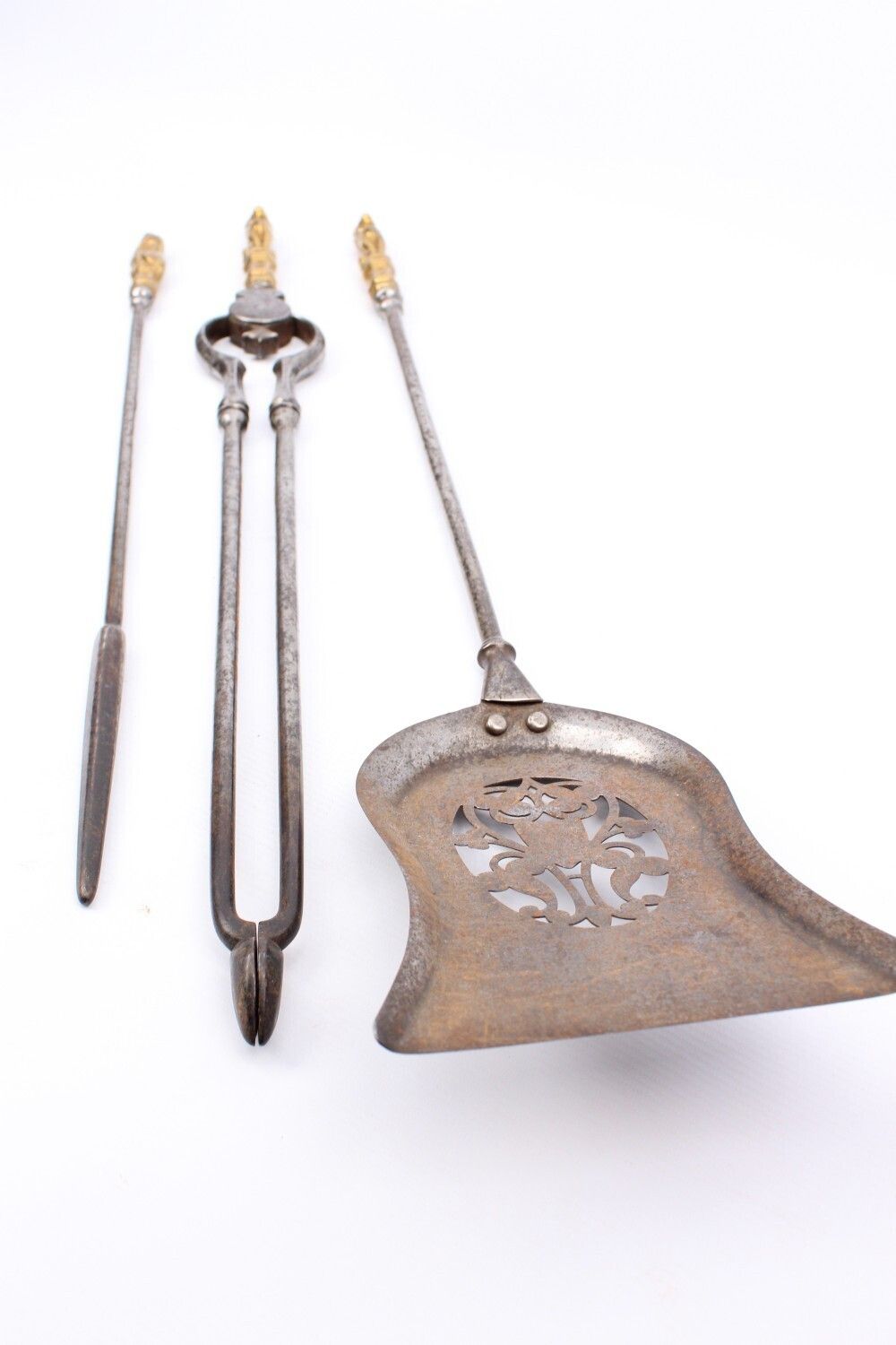 photo furniture Set Of Victorian Steel Fire Tools