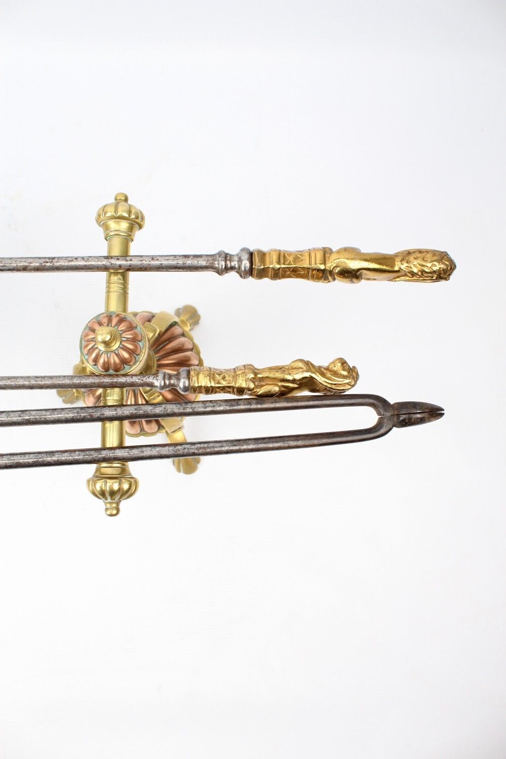 Home Fixtures Set Of Victorian Steel Fire Tools photo