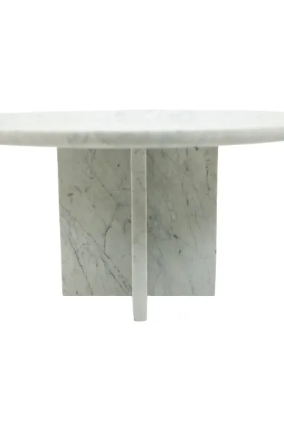 Pair Of Nesting Tables In Carrara Marble. Contemporary. photo 4800.0