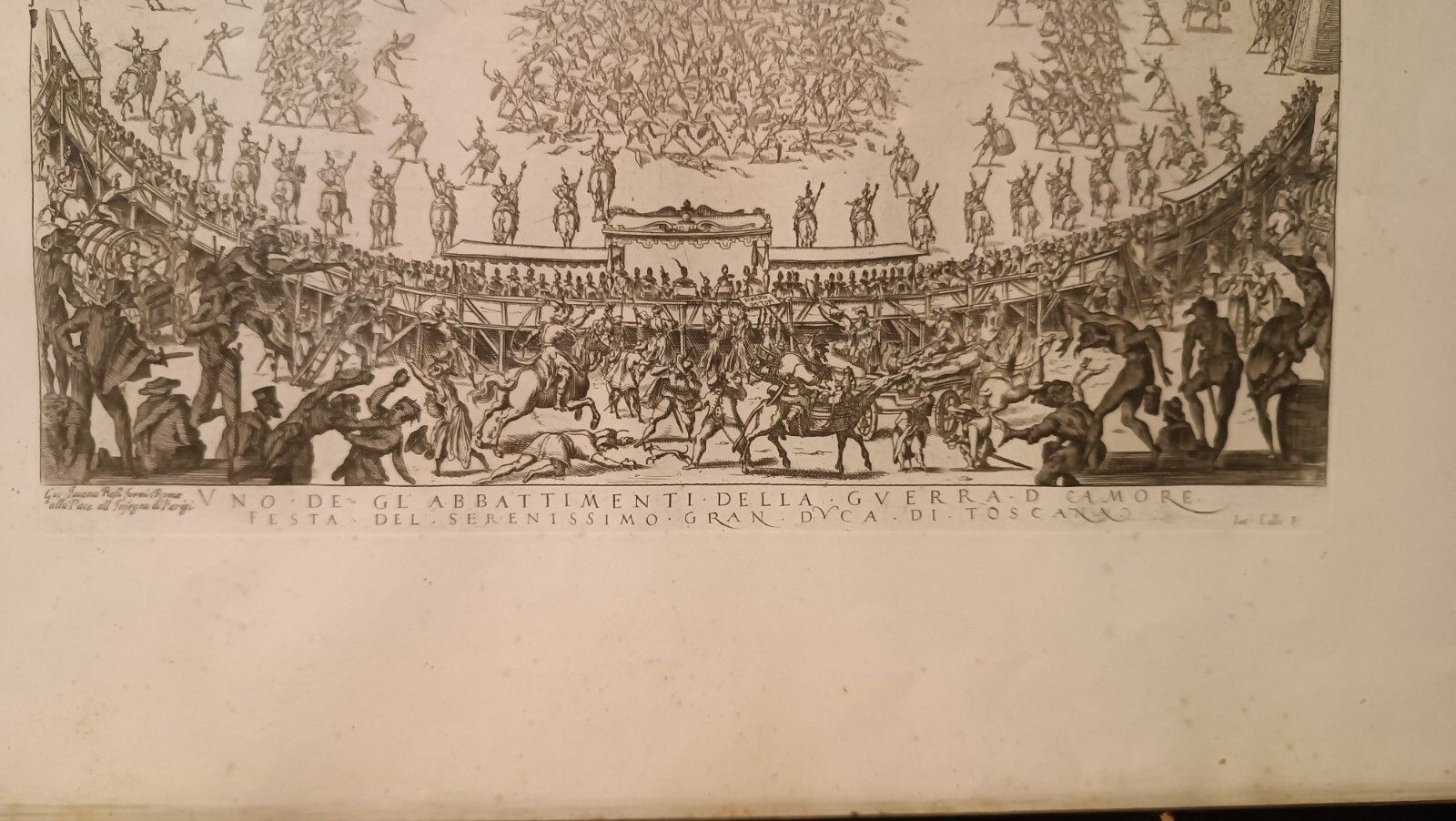 Antique Print Exhibition Of The War Of Love Feast Of Ser.Mo Grand Dvca Di Tocana photo 94.0