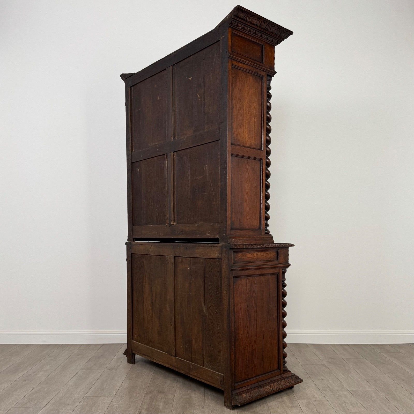 Antique 19th Century Renaissance Revival Bookcase In Oak photo vintage