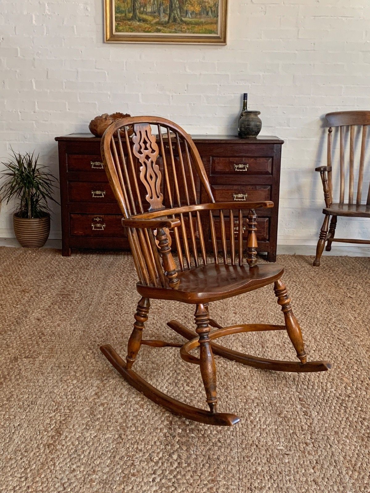 19th Century Country Style Windsor Rocking Chair