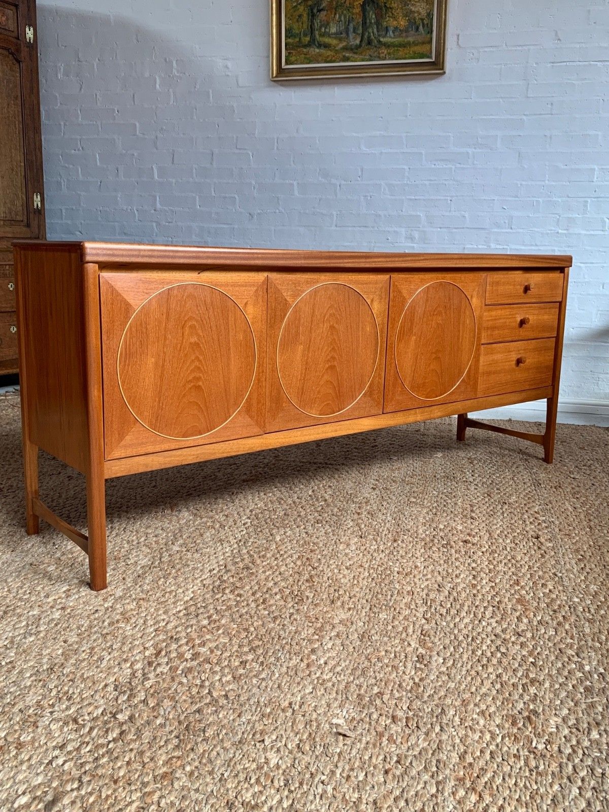 Mid Century Teak 1960s Nathan Circles Sideboard photo vinterior
