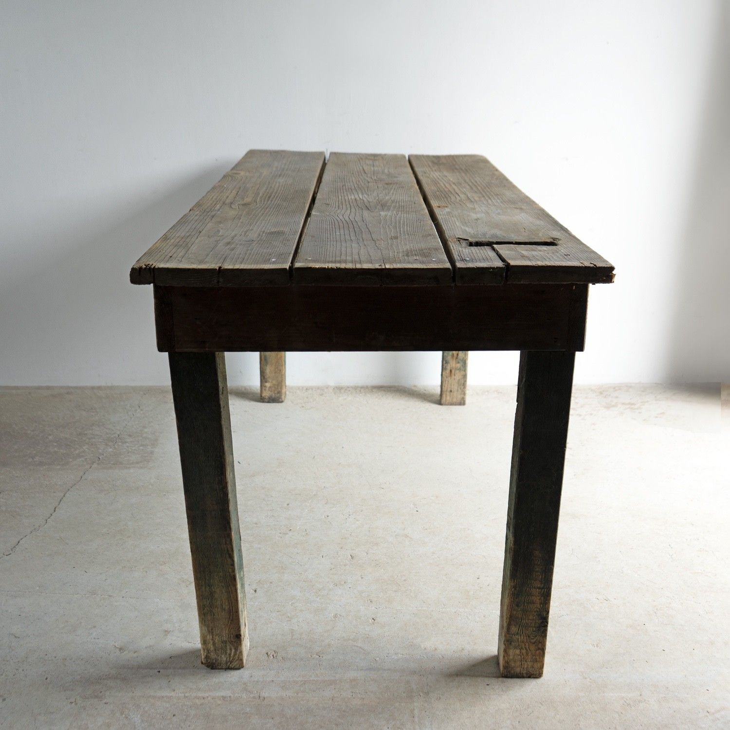 photo furniture Antique Weathered Pine Mill Table/Dining Table, Northern British, 19th Century