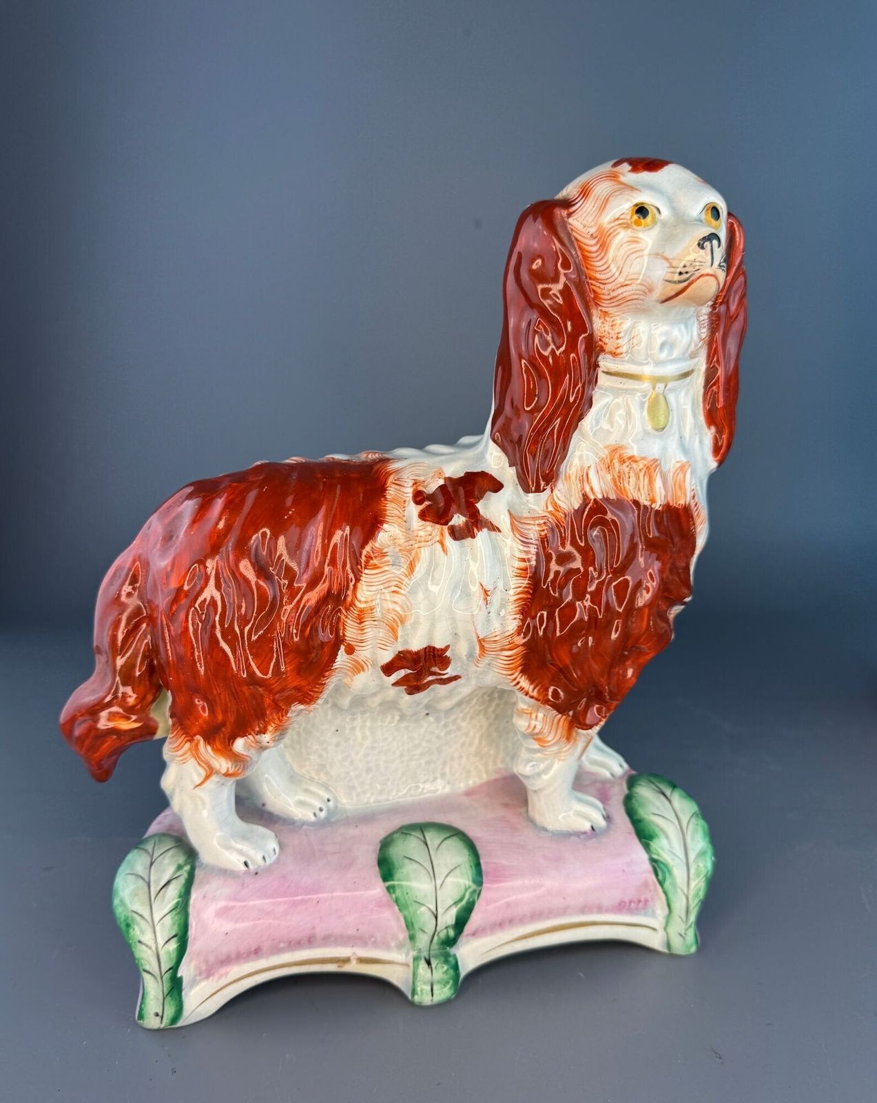 Majesty & Grace, A Good Pair Of Staffordshire Spaniels Circa 1845 photo Art