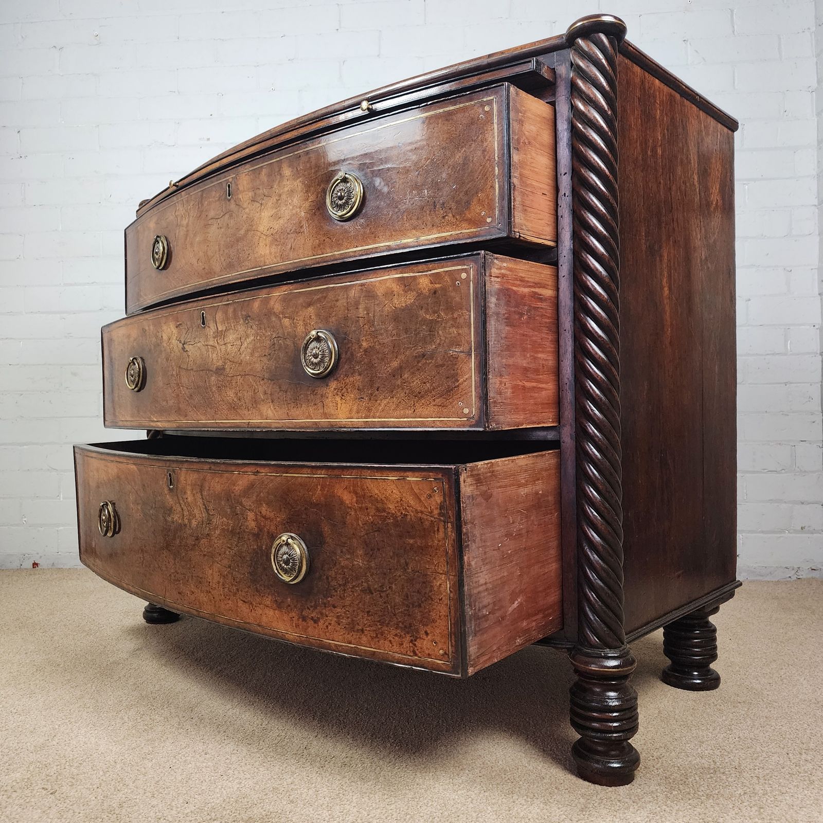 photo buy Antique Early 19th C. Dressing Chest Of Drawers Regency Period (Circa 1811 1820)