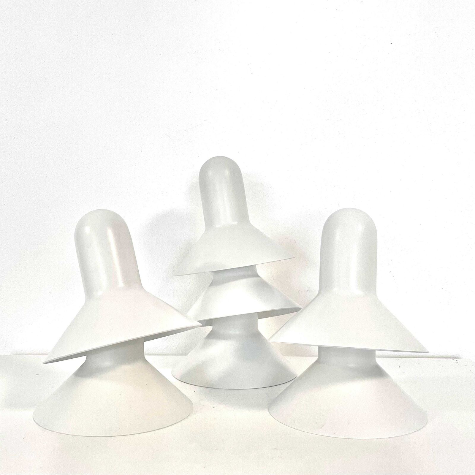 Original 1980s Minimalist Danish “Confetti” Ceiling Lamps In White   Design By Claus Bonderup For Focus, Denmark