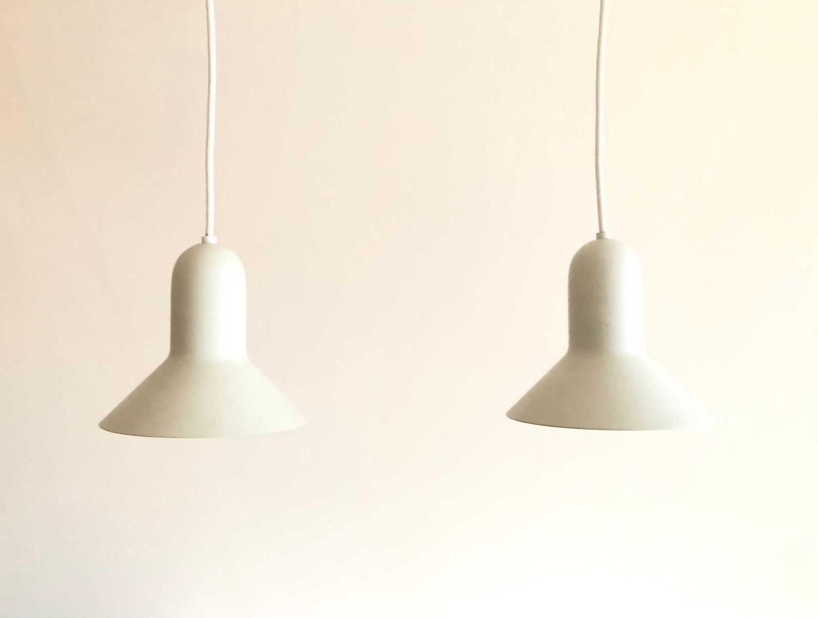 Original 1980s Minimalist Danish “Confetti” Ceiling Lamps In White   Design By Claus Bonderup For Focus, Denmark photo for sale
