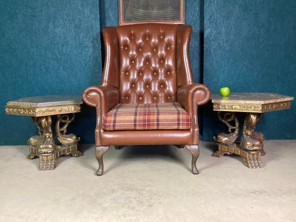 A Near Pair Of Antique Mythlogical Side Tables photo 495.0