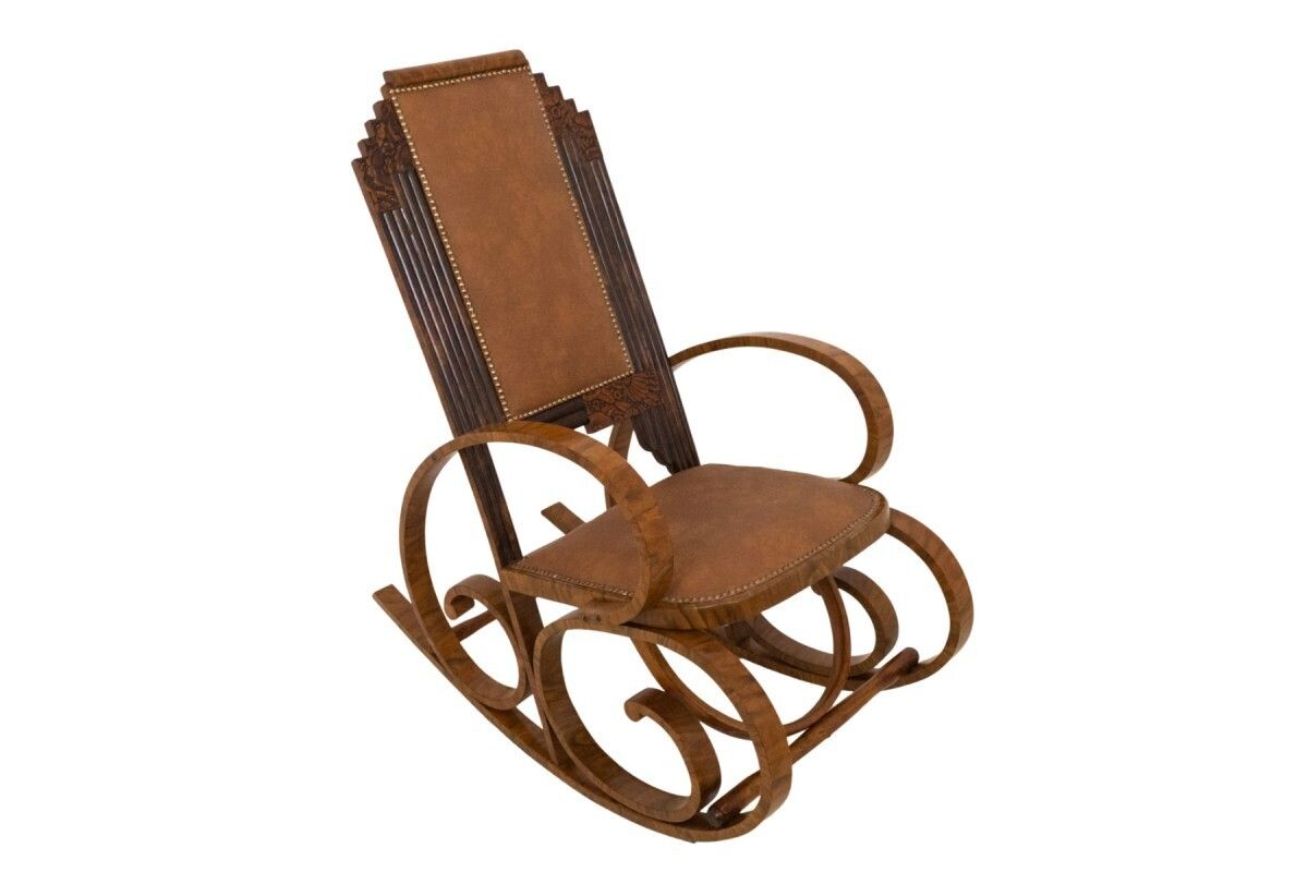 A Pair Of Unique Rocking Chairs, Poland, Second Half Of The 20th Century. photo furniture