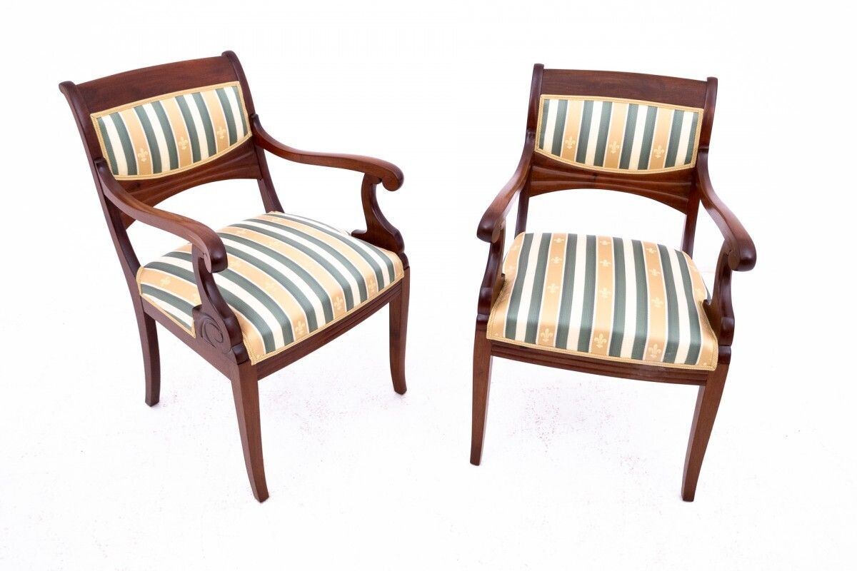 Armchairs, Northern Europe, Circa 1890. After Renovation.