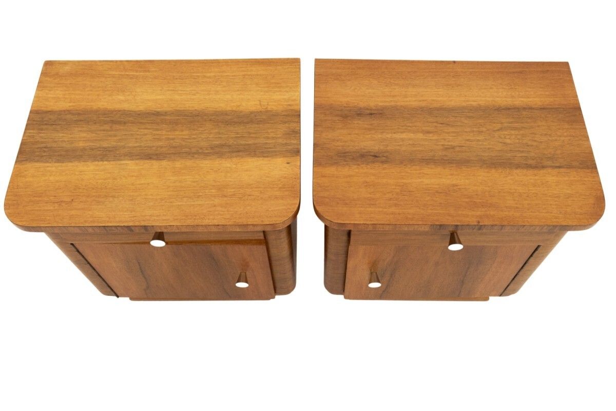 Vintage Wooden Bedside Tables From The Mid 20th Century, After Renovation. photo Furniture