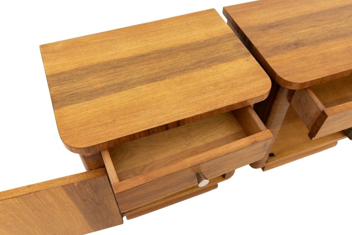 Vintage Wooden Bedside Tables From The Mid 20th Century, After Renovation. photo 722.0