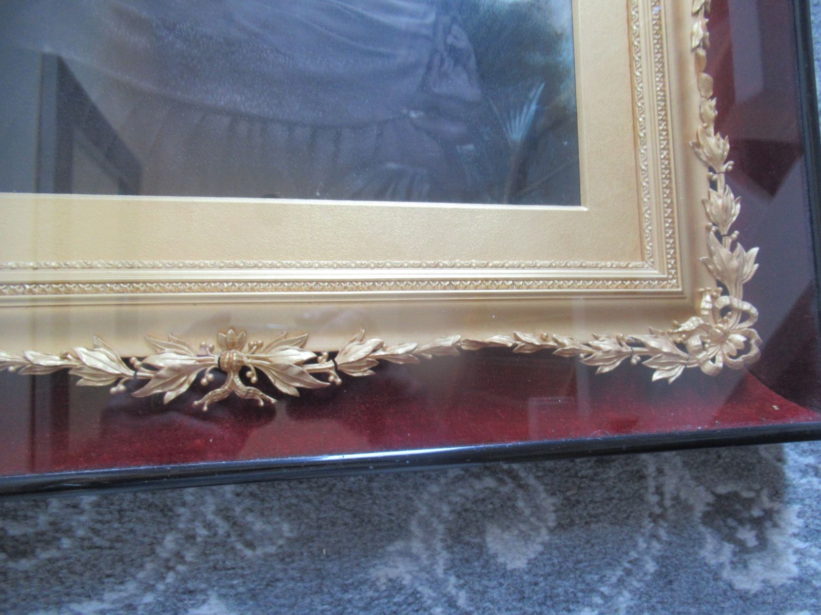 Victorian   1890  Picture Of A Lady  In A Ebonised And Gilt Frame photo vinterior