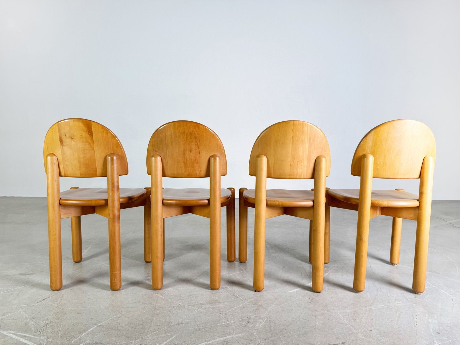 Set Of 4 Rainer Daumiller Chairs Midcentury Chair Beech Vintage photo for sale
