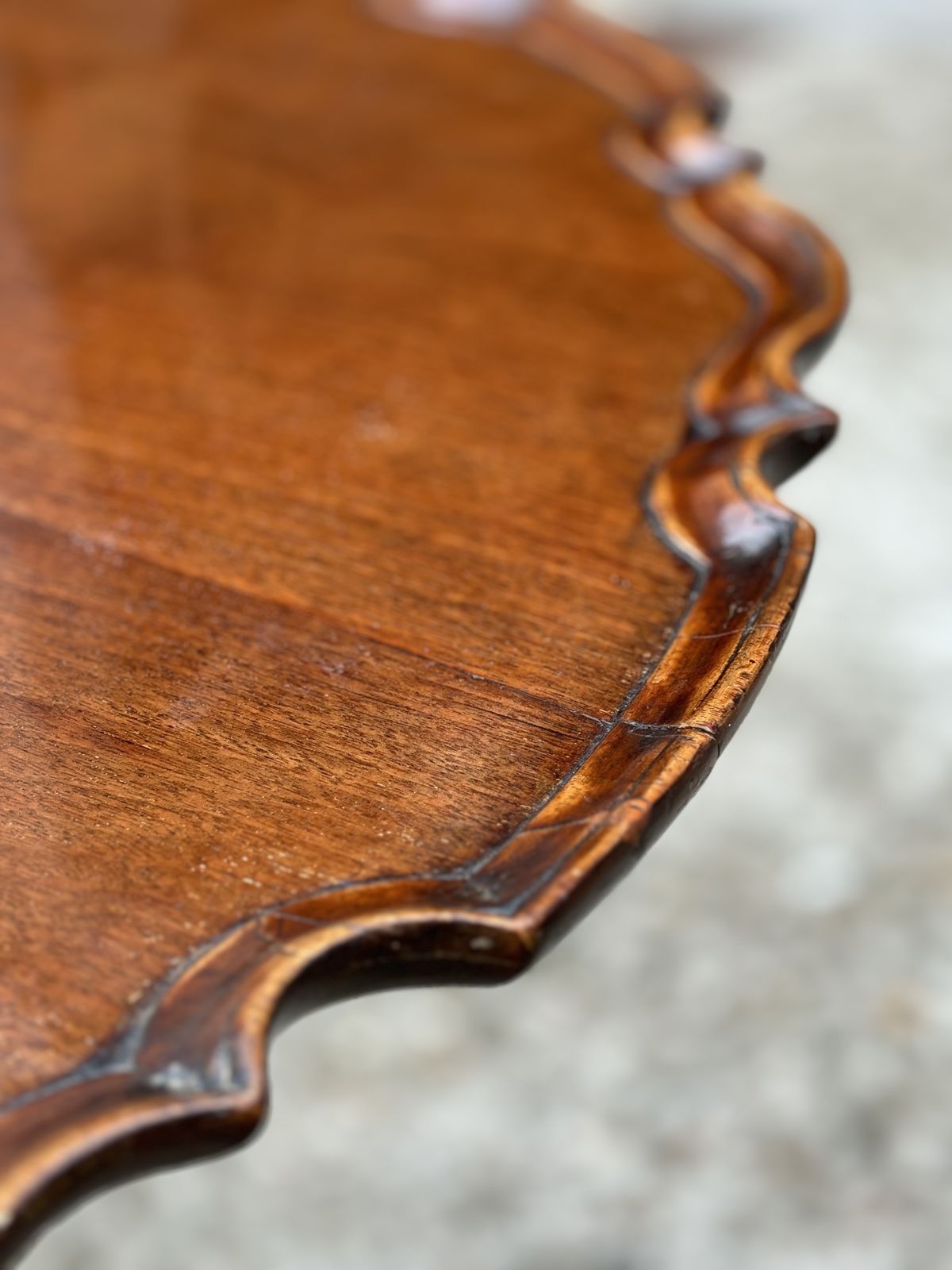 18th Century George III Period Mahogany Pie Crust Edge Tripod Table photo for sale