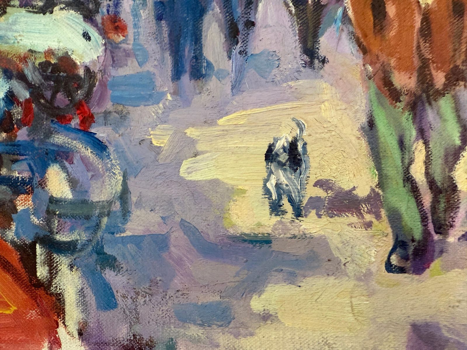 Pepe Antequera – La Rambla, Barcelona, Spanje – Olieverf Op Doek – Europese Kunst, Ca. 1980 photo vinterior