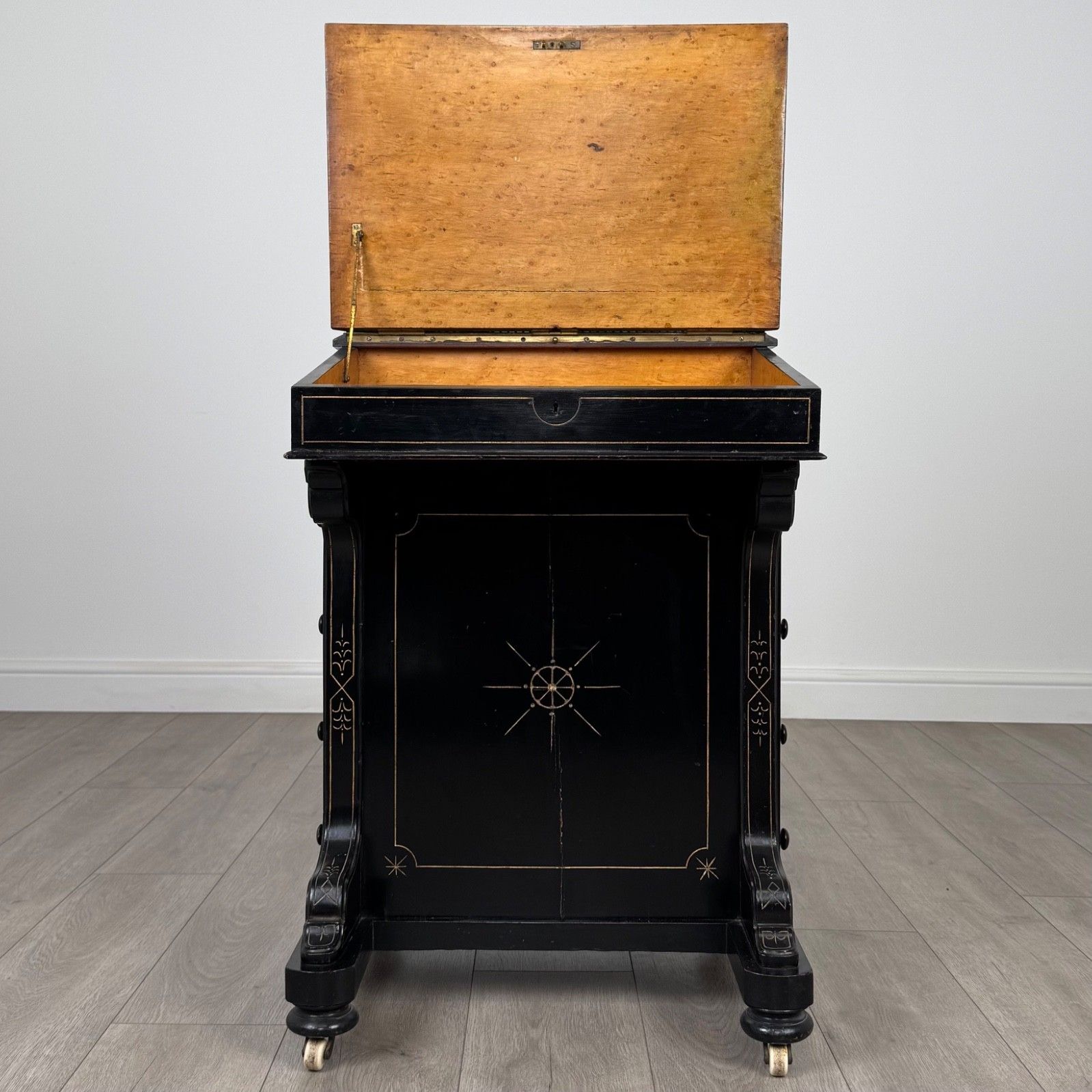 Antique 19th Century Ebonised Davenport Desk photo for sale