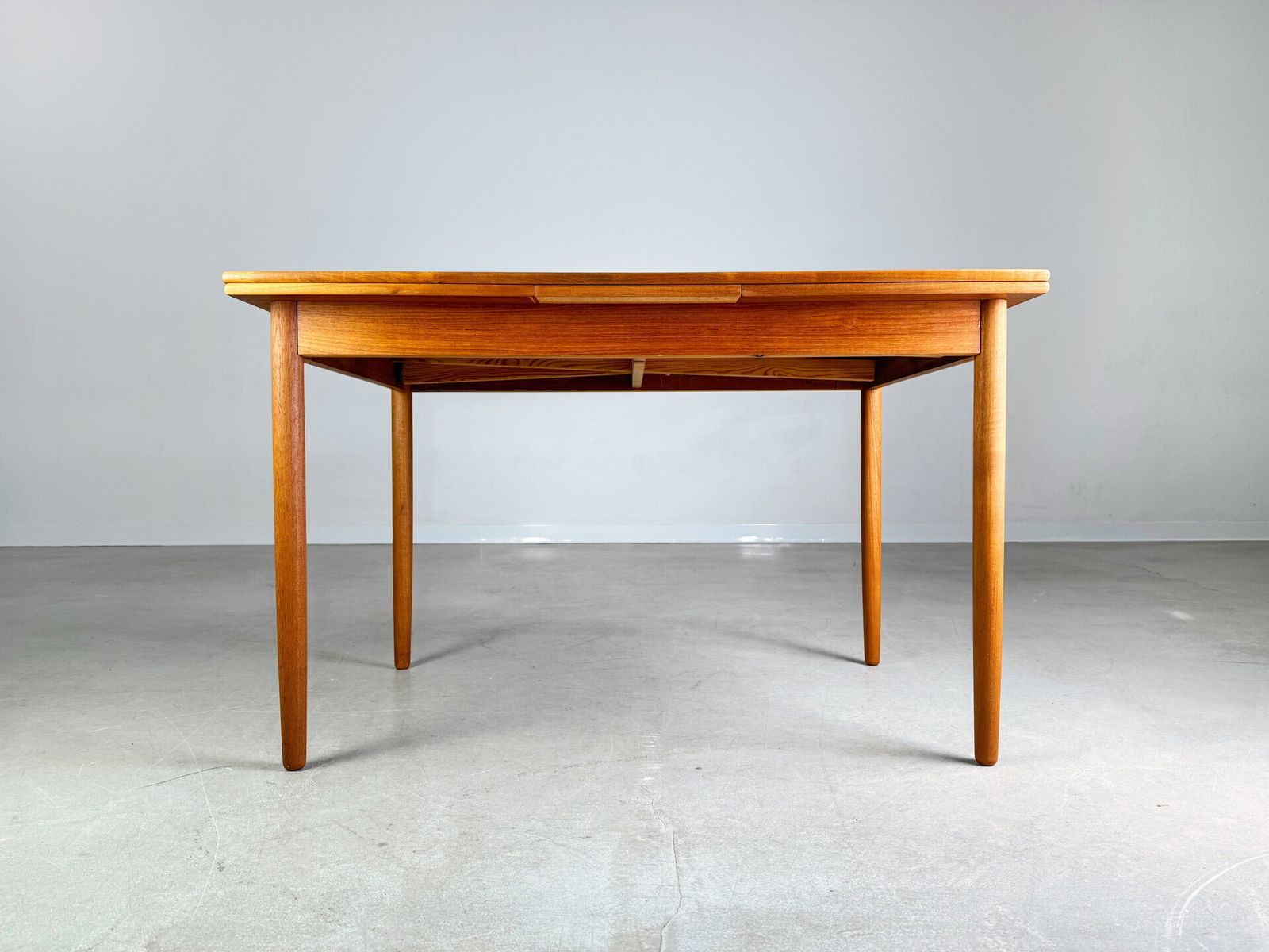 Mid   Century Dining Table Teak Extendable 1960s Vintage Table photo for sale